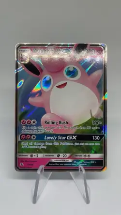 Pokemon TCG Wigglytuff GX Hidden Fates Holo Ultra Rare Card 42/68 - Image 1