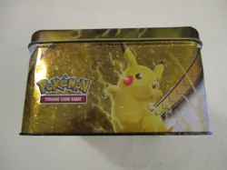 Pokemon Trading Card Game Tin Lunch Box storage box Pikachu 2017 - Image 5