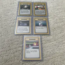 Lot of (5) Pokemon TCG 1st Edition Trainer Lot of 5 Vintage Cards NM RARE - Image 1