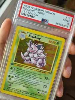 PSA 9 - Nidoking Holo Edition 1 Set de Base 11/102 Francais Pokemon Card 1999 - Image 1