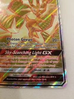 GEM Ultra Necrozma GX 127/131 Forbidden Light FULL ART Pokemon Card RARE - Image 4