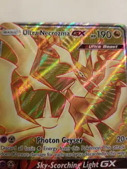 GEM Ultra Necrozma GX 127/131 Forbidden Light FULL ART Pokemon Card RARE - Image 5