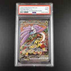 PSA 9 Raging Bolt ex 166/131 Pokemon Prismatic Evolutions SIR Graded Card - Image 1