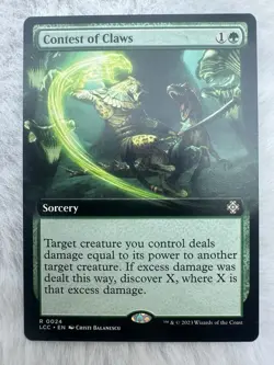 1 x Contest of Claws - Extended Art - Commander: The Lost Caverns of Ixalan - NM - Image 1