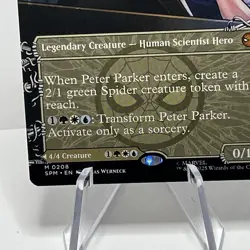 Magic MTG Marvel Spiderman Peter Parker 0208 Borderless Non-Foil - Image 5