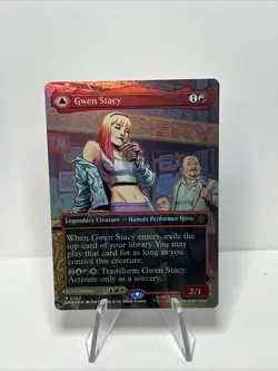 FOIL MTG Gwen Stacy / Ghost Spider M 0202 Magic Spider-Man BORDERLESS - Image 1