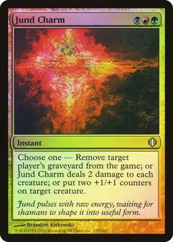 1 x FOIL Jund Charm MTG Shards of Alara NM Gold - Image 1