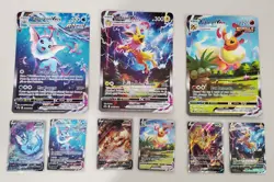 Pokemon TCG Vaporeon Flareon Jolteon VMAX & V Premium Collection Promo Set MINT - Image 1