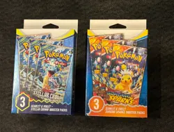 1 x Pokemon Scarlet & Violet Stellar Crown 3 Booster Packs Box - Factory Sealed - Image 1