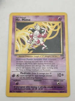 Pokemon TCG Mr. Mime 27/130 Base Set 2 Regular Rare NM - Image 1