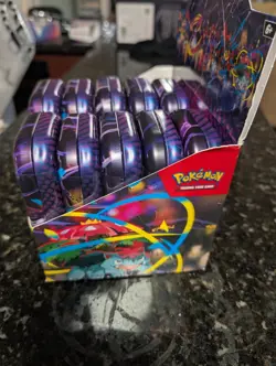 Pokemon TCG Mega Evolution Heroes Mini Tin x10 with display Tins Factory Sealed - Image 5
