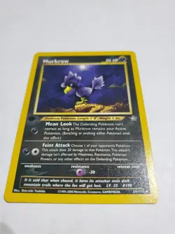 FIRST 1st EDITION MURKROW 24/111 Neo Genesis Vintage Pokemon NEVER PLAYED - Image 1