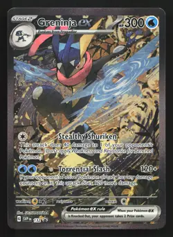 Pokemon Greninja ex SVP 132 Scarlet & Violet Full Art Holo Black Star Promo LP - Image 1