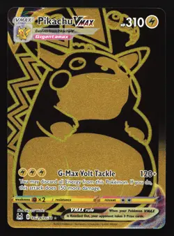 Pokemon Pikachu VMAX TG29 Lost Origin Gold Ultra Rare Full Art Holo LP - Image 1