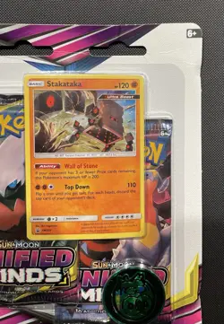 Pokemon Unified Minds 3 Pack Blister - Factory Sealed - Some Imperfections - Image 3