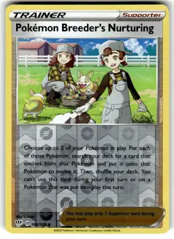 Pokemon Breeder’s Nurturing 166/189 - Darkness Ablaze TCG NM Reverse Holo - Image 1
