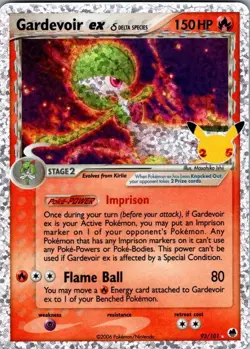 Gardevoir ex (Delta Species) #93/101 Celebrations: Classic Collection Pokemon NM - Image 1