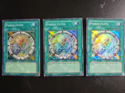3× YUGIOH Power Filter TDGS-EN058 Super Rare NM-LP Playset - Image 1