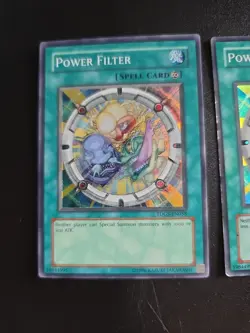 3× YUGIOH Power Filter TDGS-EN058 Super Rare NM-LP Playset - Image 2
