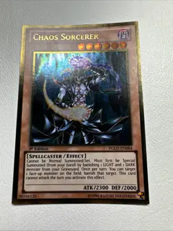 Yu-Gi-Oh! Chaos Sorcerer (PGLD-EN084) Gold Rare 1st Edition NM TCG - Image 1