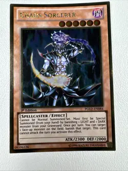 Yu-Gi-Oh! Chaos Sorcerer (PGLD-EN084) Gold Rare 1st Edition NM TCG - Image 2
