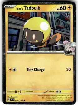 Iono's Tadbulb - (Cosmos Holo) 052/159 Miscellaneous Cards & Products Holo - Image 1
