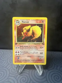 Flareon 3/64 Jungle Set 1st Edition HOLO Rare Card WOTC Pokemon TCG - Image 1