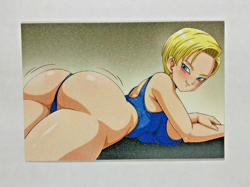 Android 18 Goddess Story Doujin - Frosted Waifu Trading Card - DBZ - Image 1