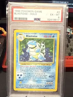 1999 Pokemon Blastoise Holo Rare Card PSA 6 002/102 Base Set - Image 1