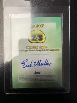 2025 Topps Crome SpongeBob SquarePants Card 1/1 sketch auto - Image 2