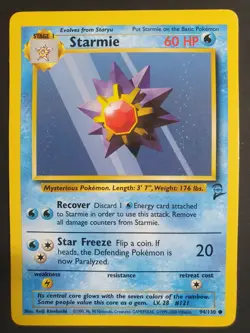 Starmie 94/130 - Base Set 2 - Pokemon Card - Excellent Condition - Image 1