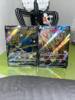 Zacian V 292/ Zamazenta V 293 (Shiny) Sword & Shield Promo Cards Holo (NM) - Image 1