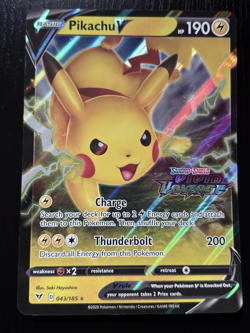 Pikachu V SWSH061 - Black Star Promo Pokemon Card - Jumbo/Oversized - Image 1