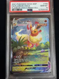 Flareon VMAX SWSH180 SWSH: Sword & Shield Promo Cards Holo PSA 10 Pokemon - Image 1