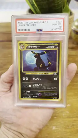 2000 P.M. Japanese Neo 2 Umbreon Holo #197 PSA 10 Pokemon Card - Image 2