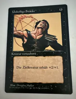 MTG * Unholy Strength NM Unplayed German FBB Regular SellbyCyn - Image 1