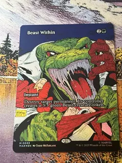 MTG Marvel Eternal-Legal, Beast Within - Foil - Image 1