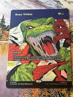 MTG Marvel Eternal-Legal, Beast Within - Foil - Image 3