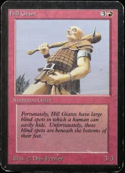MTG Hill Giant ALPHA Common [PL] Magic: The Gathering | EN 1993 - Image 1