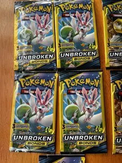 Pokemon Sun & Moon Unbroken Bonds 3 Card Mini Booster Pack - 20 Packs - Art Set - Image 2