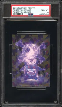2023 POKEMON CENTER TERASTAL STICKER TERASTAL GENGAR PSA 10 - Image 1
