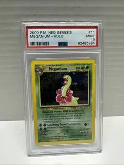 Pokemon TCG Meganium Neo Genesis Holo Psa 9 - Image 1