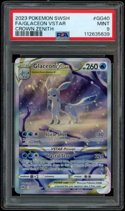 Glaceon Vstar GG40/GG70 2023 Pokemon SWSH Crown Zenith PSA MINT 9 - Image 1