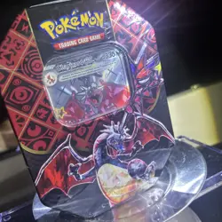 Pokemon TCG Scarlet & Violet Paldean Fates Shiny Charizard EX Tin, Sealed - Image 1
