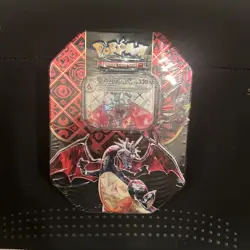 Pokemon TCG Scarlet & Violet Paldean Fates Shiny Charizard EX Tin, Sealed - Image 2