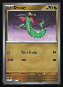 Pokemon Dreepy 071/131 Prismatic Evolutions Master Ball Reverse Holo NM - Image 1