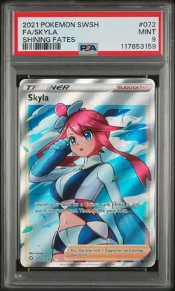 2021 POKEMON SWORD & SHIELD SHINING FATES #072 FA/SKYLA SHINING FATES PSA 9 - Image 1