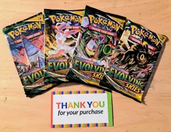 x10 Evolving Skies Booster Packs - Pokemon TCG - Sword & Shield Sealed New - Image 3