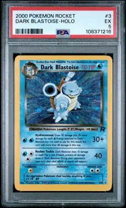 2000 POKEMON ROCKET #3 DARK BLASTOISE-HOLO PSA 5 - Image 1