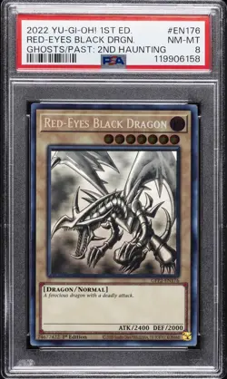 2022 1ST ED #EN176 RED-EYES BLACK DRAGON PSA 8 - Image 1